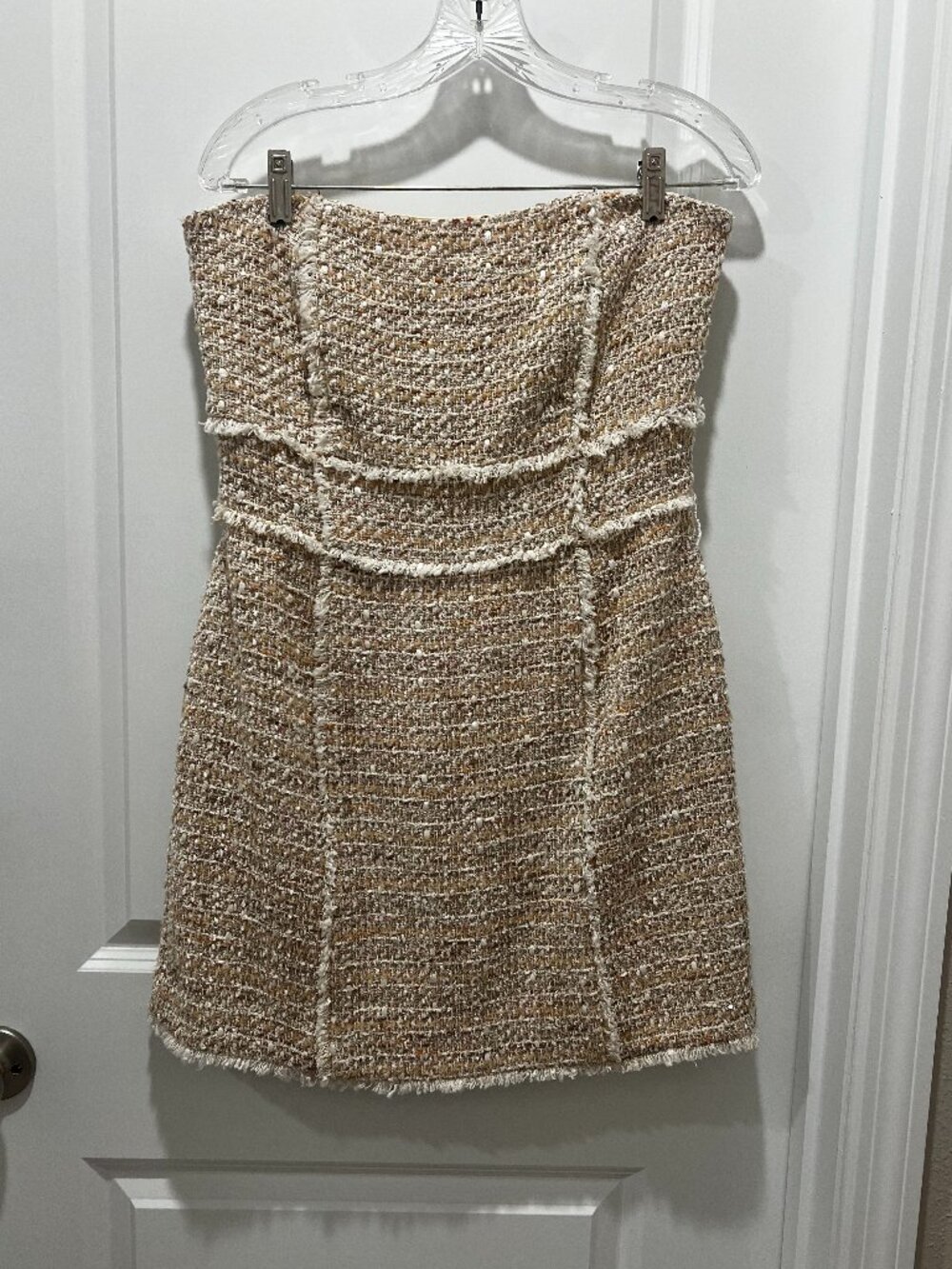 NWT Ramy Brook Tweed Strapless Mini Dress Size 10 $450